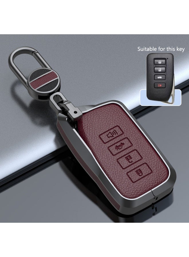 LEXUS High end car key protection cover suitable for Lexus ES200 ES300H RX300 RX350HNX260570270 genuine cowhide and zinc alloy car key shell case - Image 1