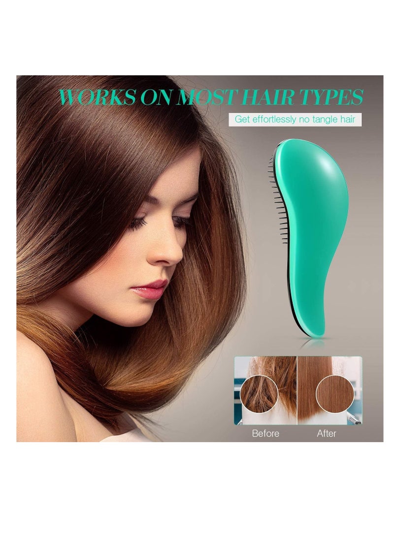بريميفي قطعتان من فرشاة فك تشابك الشعر للنساء والفتيات والأطفال (أخضر ووردي) - Image 3