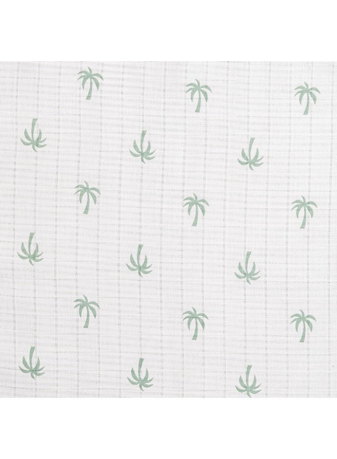 Masilo 100% Organic Cotton Muslin Swaddle Wrap/New Born/Multiuse Lightweight/Multi Pack Gift Set/Soft Breathable Combo Pack/Pack Of 3/40 X 40 In - Palm - Image 3