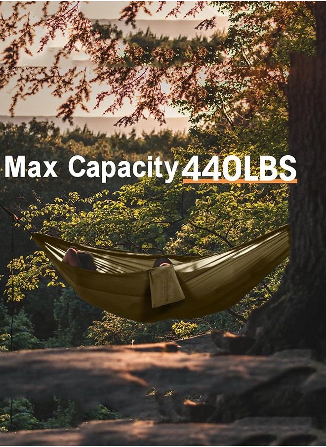 Arabest - Camping Hammock with Mosquito Net, Double & Single Portable Nylon Hammock, Parachute Fabric Hammock Mosquito Net  for Camping, Hiking, Yard, Backpacking - Image 1