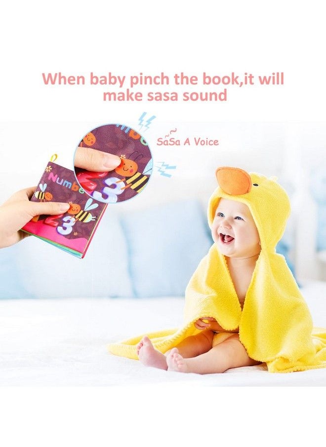 Hony Baby Bath Booksnontoxic Fabric Soft Baby Cloth Books Early Education Toyswaterproof Baby Books For Toddler Infants Crinkly Cloth Book Bath Toys For 6 To 12 18 Months Pack Of 8  - Image 3