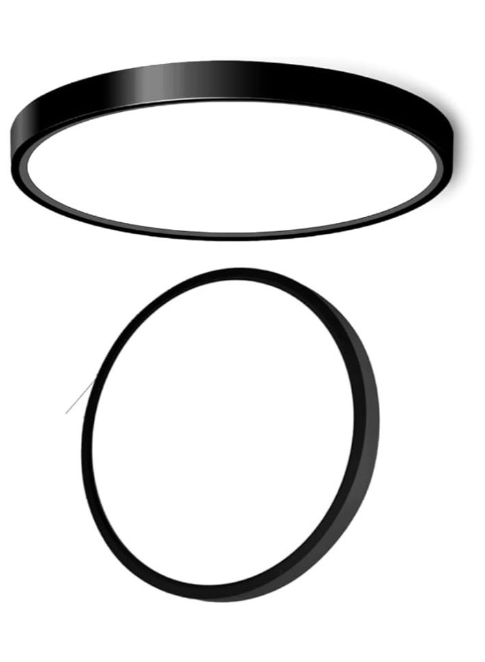 Hylumen 30cm 20W LED Ceiling Light (Warm Light 3000k) Round Modern LED Ceiling Lamp Ultra Bright, Energy Efficient, Modern Flush Mount Lighting for Home & Office Black - Image 2