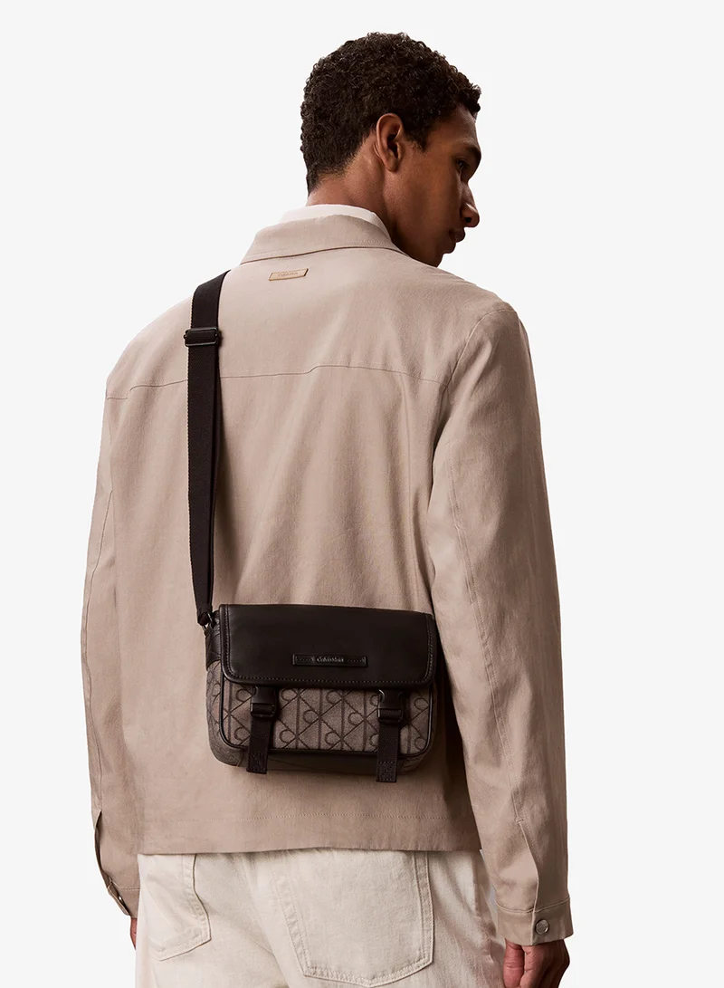 CALVIN KLEIN Emblem Jacquard Small Messenger Bag