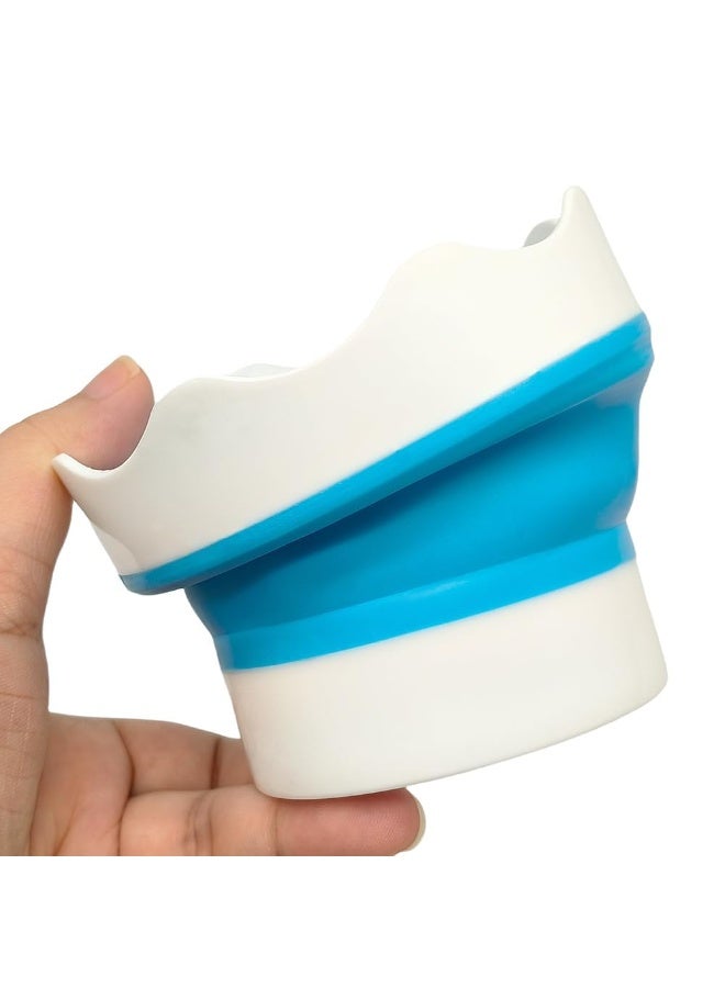 أوشيما علبة من 4 أكواب ماء للفرش المدرسية، كوب فرشاة قابل للطي مقاومة لتسرب الطلاء صندوق ملون كأس طلاء سيليكون قابل للطي كؤوس ماء طلاء للأطفال فئة الفنون في الاستوديو والسفر - Image 4