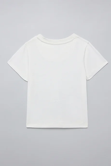أر أند بي Printed T-Shirt with Crew Neck and Short Sleeves