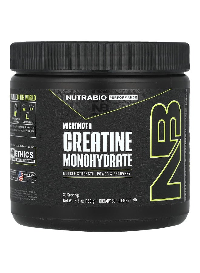 NutraBio NutraBio, Performance, Micronized Creatine Monohydrate, 5.3 oz (150 g)  - Image 1