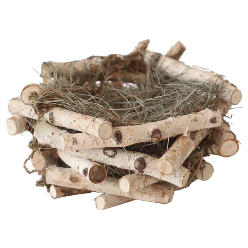 Handmade Wooden Bird Nest Decoration Adorable Outdoor Garden Hanging for Small Birds - Image 2