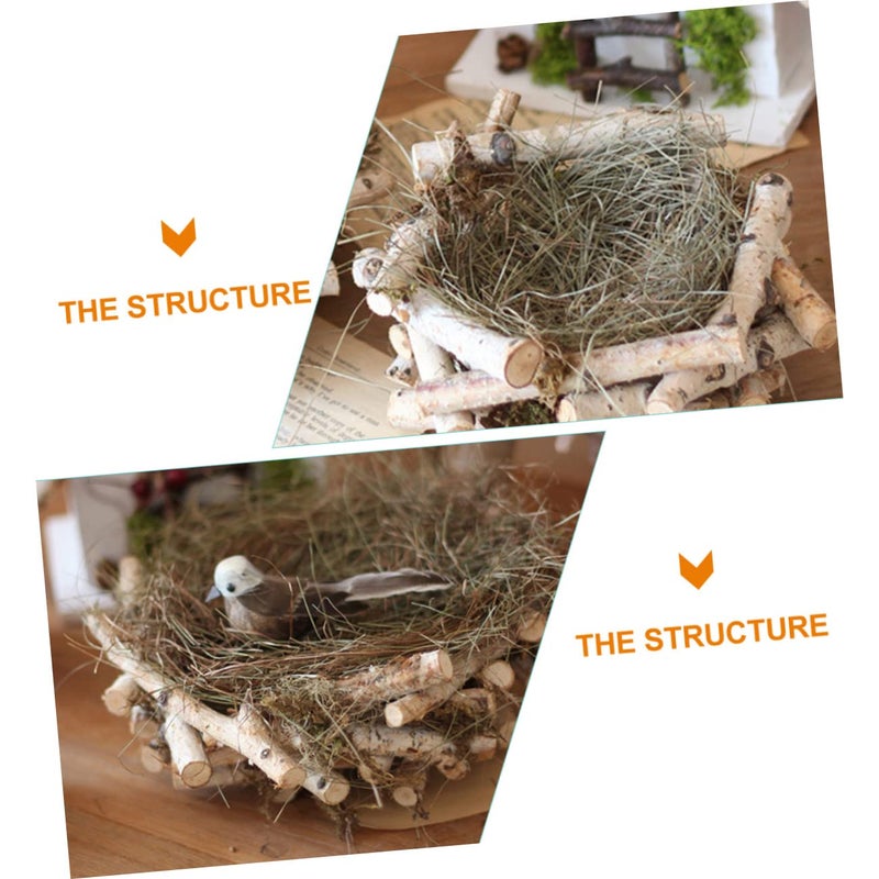 Handmade Wooden Bird Nest Decoration Adorable Outdoor Garden Hanging for Small Birds - Image 4