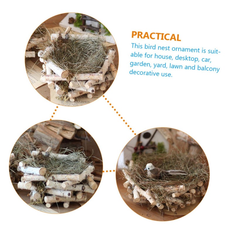 Handmade Wooden Bird Nest Decoration Adorable Outdoor Garden Hanging for Small Birds - Image 5
