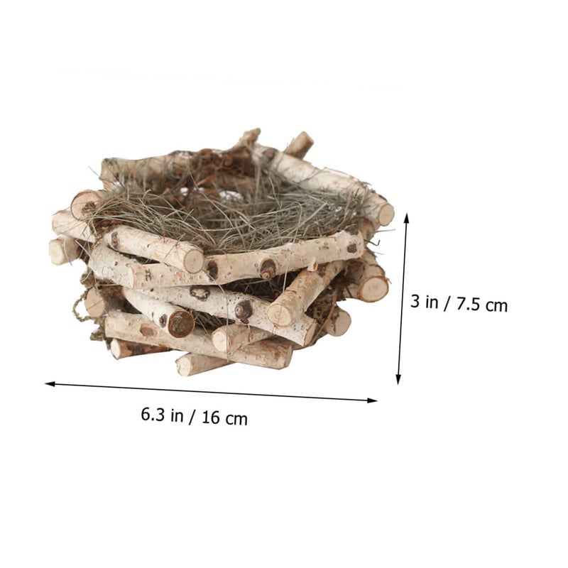 Handmade Wooden Bird Nest Decoration Adorable Outdoor Garden Hanging for Small Birds - Image 3