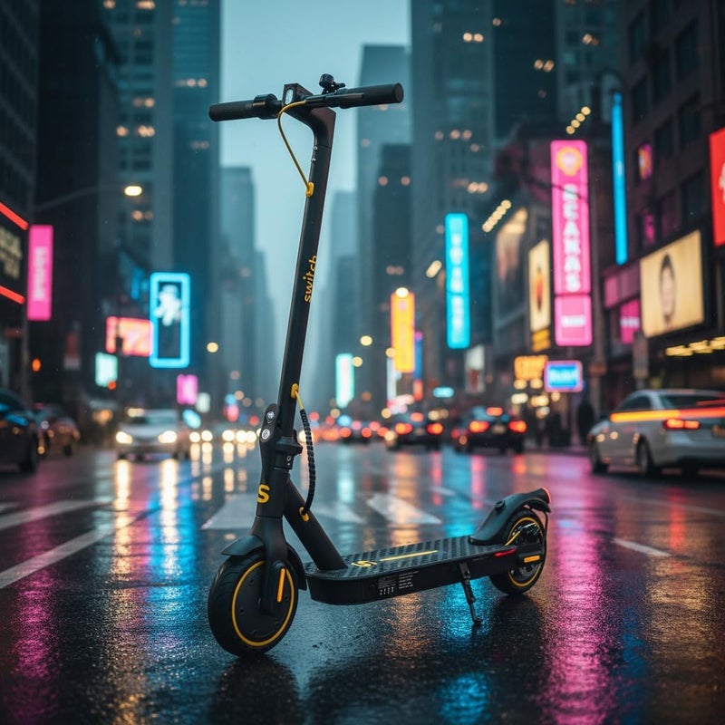 SWITCH ES-C110 Electric Scooter – 350W Motor | Long Range | LED Display | Durable Design | Black - Image 2