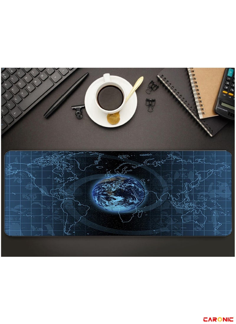 CARONIC - Large Gaming Mouse Pad with Superior Micro Weave Cloth Extended Desk Mousepad with Stitched Edges Non-Slip Base Water Resist Keyboard Pad For Gamer And Office Home Carl M1686 - Image 1