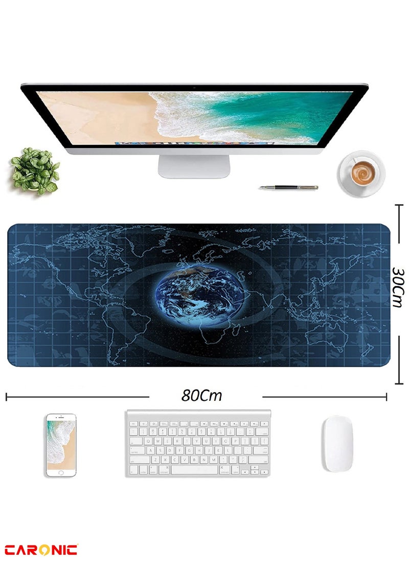 CARONIC - Large Gaming Mouse Pad with Superior Micro Weave Cloth Extended Desk Mousepad with Stitched Edges Non-Slip Base Water Resist Keyboard Pad For Gamer And Office Home Carl M1686 - Image 1