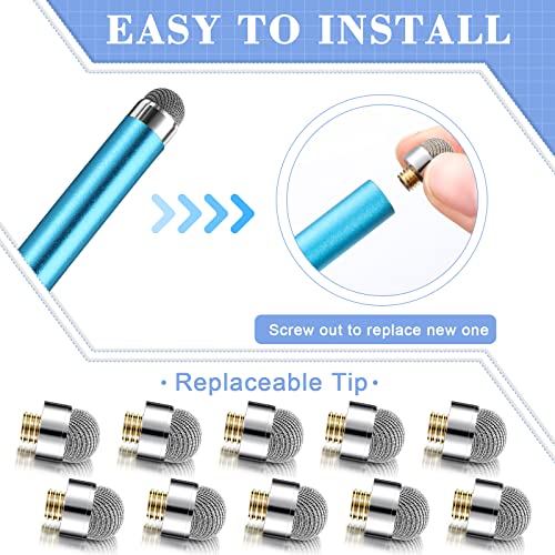 Konohan 24 Pieces Stylus Replacement Tips Only Compatible with Meko and Bargains 0.30 Inch Mesh Fiber Tips High Sensitivity, Soft, No Scratch Screen - Image 3