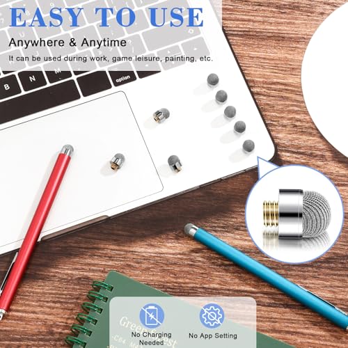Konohan 24 Pieces Stylus Replacement Tips Only Compatible with Meko and Bargains 0.30 Inch Mesh Fiber Tips High Sensitivity, Soft, No Scratch Screen - Image 5
