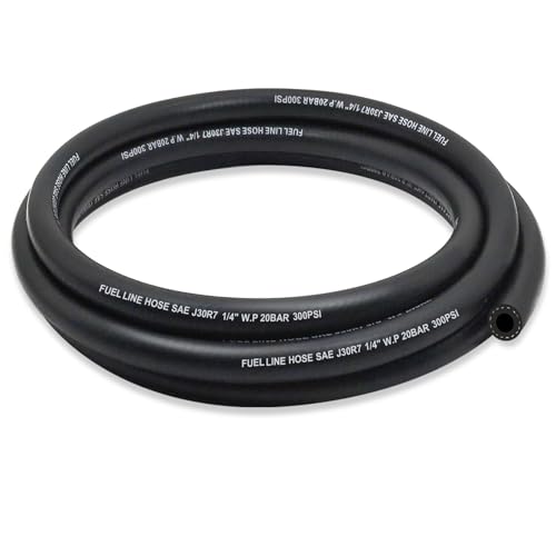 ZONBANG 14 Fuel Line NBR Rubber 14 Fuel Hose Nylon Braided Fuel Line Hose for Automotive Vehicles5FT - Image 1