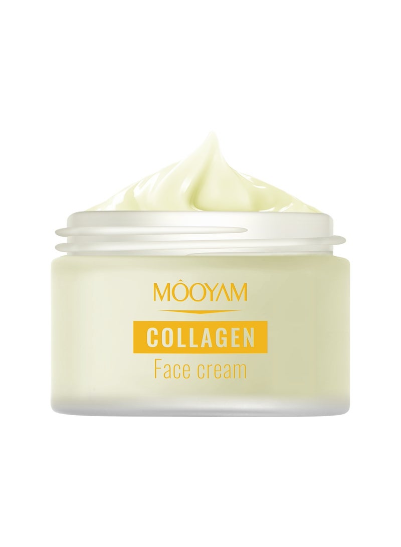 MOOYAM Collagen Cream Anti Aging Face Moisturizer Reduces Fine Lines and Wrinkles Boosts Skin Firmness and Hydration for All Skin Types - Image 1