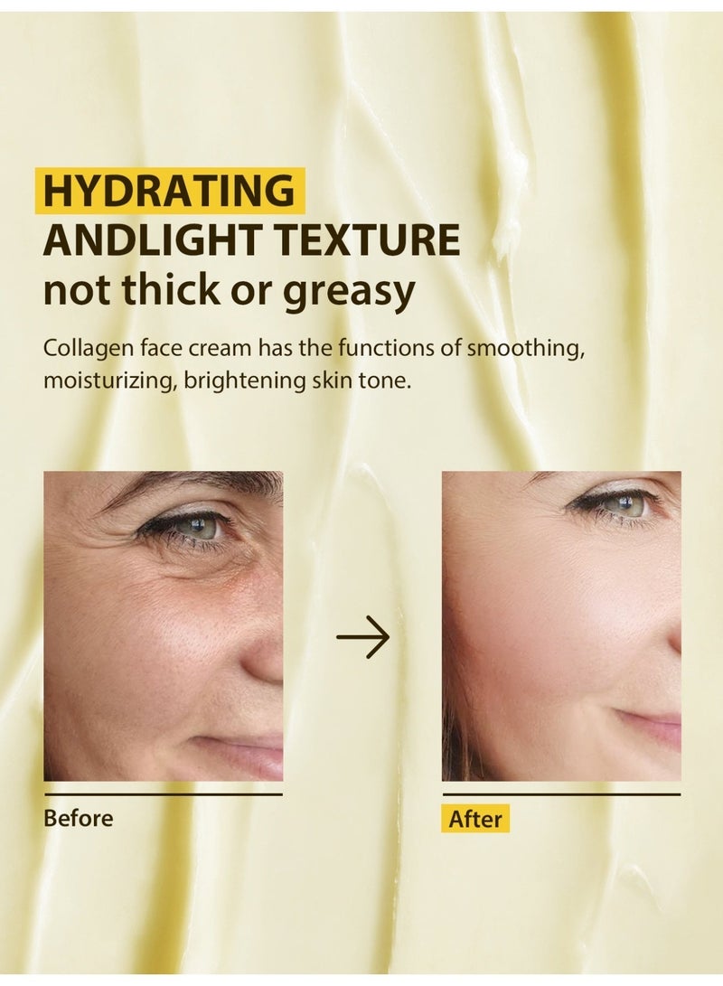 MOOYAM Collagen Cream Anti Aging Face Moisturizer Reduces Fine Lines and Wrinkles Boosts Skin Firmness and Hydration for All Skin Types - Image 5
