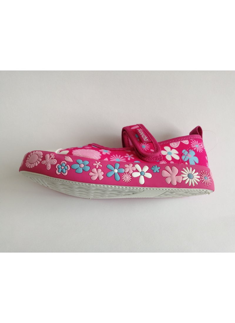 SCOOCHA - Flat Fashion Sneakers Comfort Easy Fitting Kids Shoes for Girl Fuchsia - Image 1