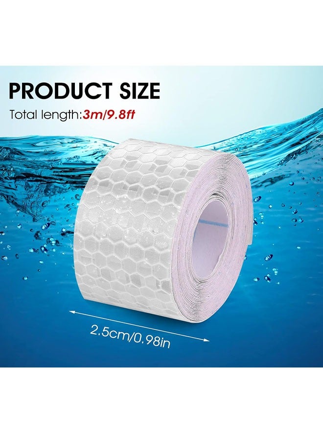 3 Rolls Reflective Tape Reflective Warning Tape Outdoor Waterproof Reflective Tape Nighttime Safety Stickers Silver, Red, Fluorescent Green Trailer Reflective Tape Apparel - Image 3