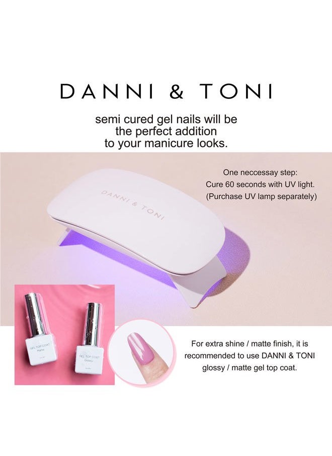 DANNI & TONI - Semi Cured Gel Toenail Strips Red and White (Bold and Beautiful) Tie-dye Gel Toenail Stickers Gold Foil Toenail Polish Strips 37 Stickers - Image 1