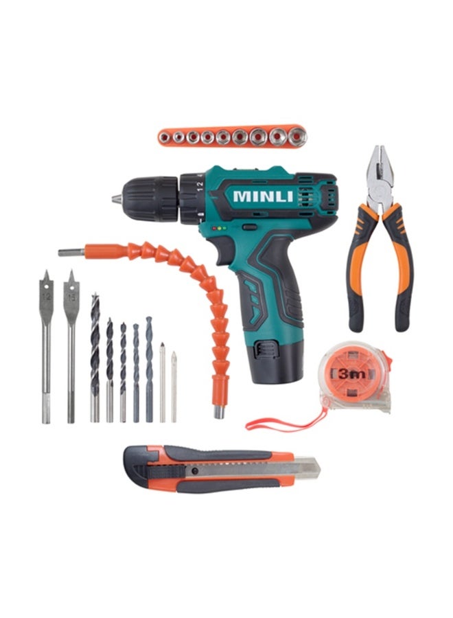 MINLI 12V Drill Set with 36 Pieces, Lithium-Ion Battery & Durable Case for Precision Drilling, Screwing, Home Installations, and DIY Projects - Image 5