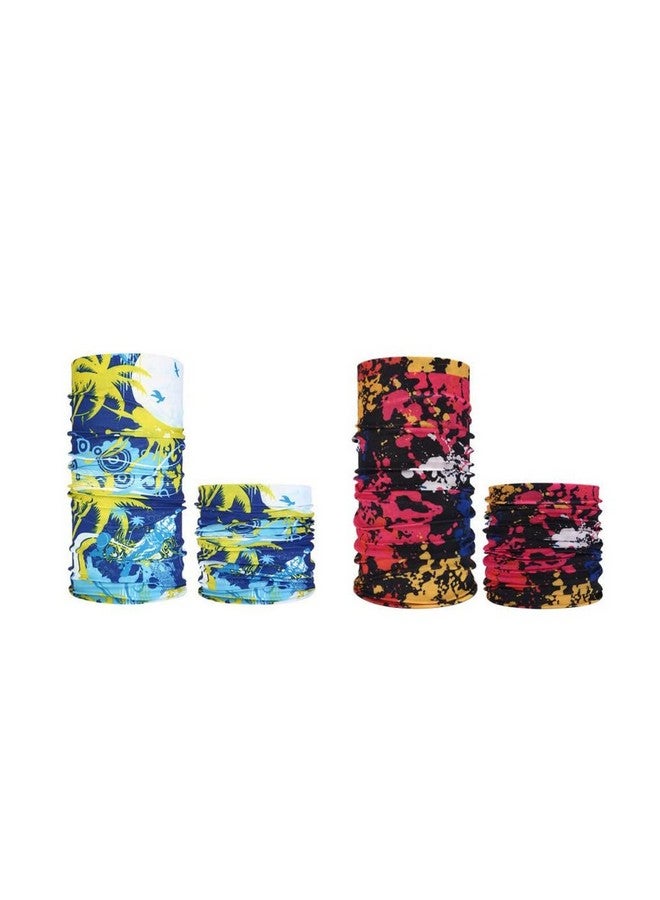 Jilukibo 5pcs Outdoor Magic Headband Face Mask Head Wrap for Men Women, Elastic Seamless Bandana Headwear Sport Scarf for Neck Gaiter Yoga Hiking UV Resistence