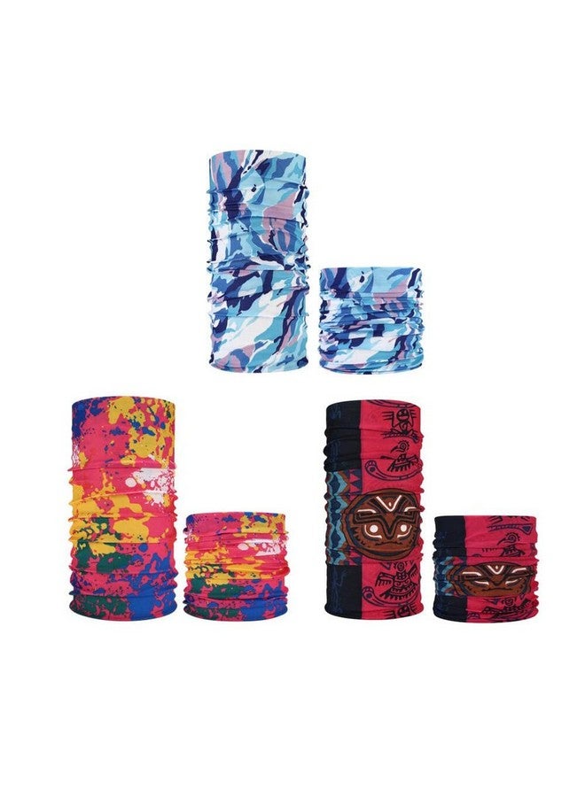 Jilukibo 5pcs Outdoor Magic Headband Face Mask Head Wrap for Men Women, Elastic Seamless Bandana Headwear Sport Scarf for Neck Gaiter Yoga Hiking UV Resistence