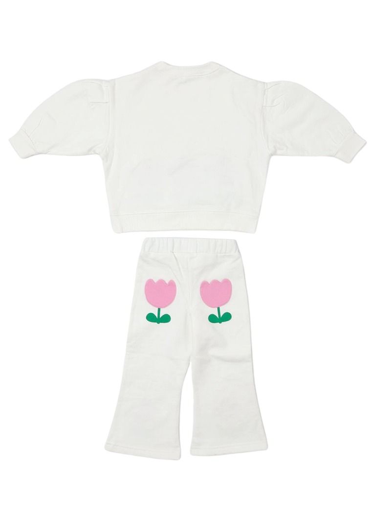 AIKO AIKO - 2 Pc Kids Sweat Top & Wide Leg Pant Set 4-5Years  - Image 3