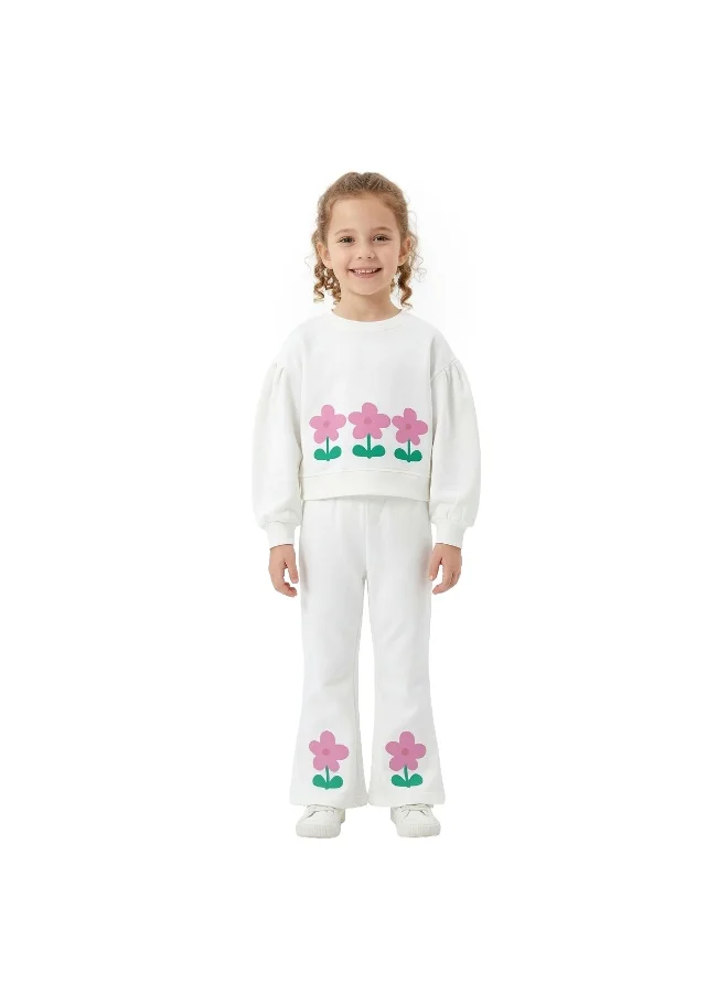 AIKO AIKO - 2 Pc Kids Sweat Top & Wide Leg Pant Set