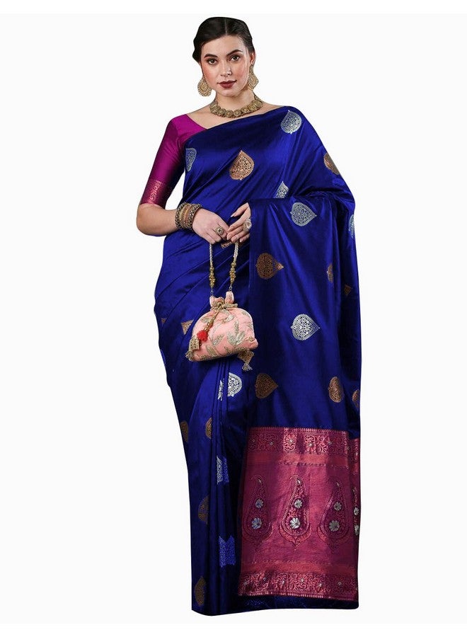 avantika fashion Avantika Fashion Women's Kanjivaram Pure Silk Soft Banarasi Sarees With Blouse Piece (Royal Blue) - Image 1