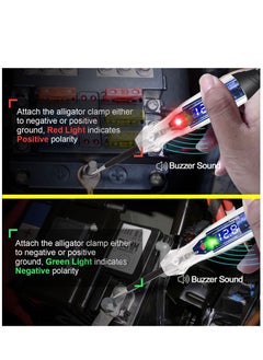 Excefore Premium LED Bulb Automotive Circuit Tester, 4-60V Test Light with 102 Inch PU Extended Spring Wire, Sharp Hard Steel Probe Vehicle Circuits Low DC Voltage Tester  - Image 3