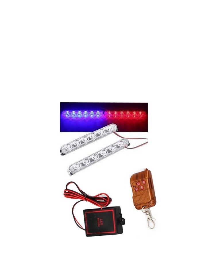LED Flash, 2 Pieces, 6 LED Bulbs, with Federal Remote Control Model 9206 - Image 1