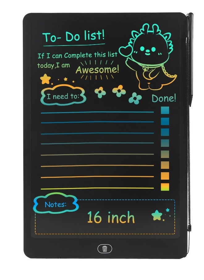 Generic Kids Toys 16 Inch LCD Writing Tablet, Electronic Drawing Board for Kids and Adults, Travel Essentials for 3-6 Year Olds, Birthday Gift, Party Favors, Stocking Stuffers for Kids, Women, Men (Black)  - Image 1