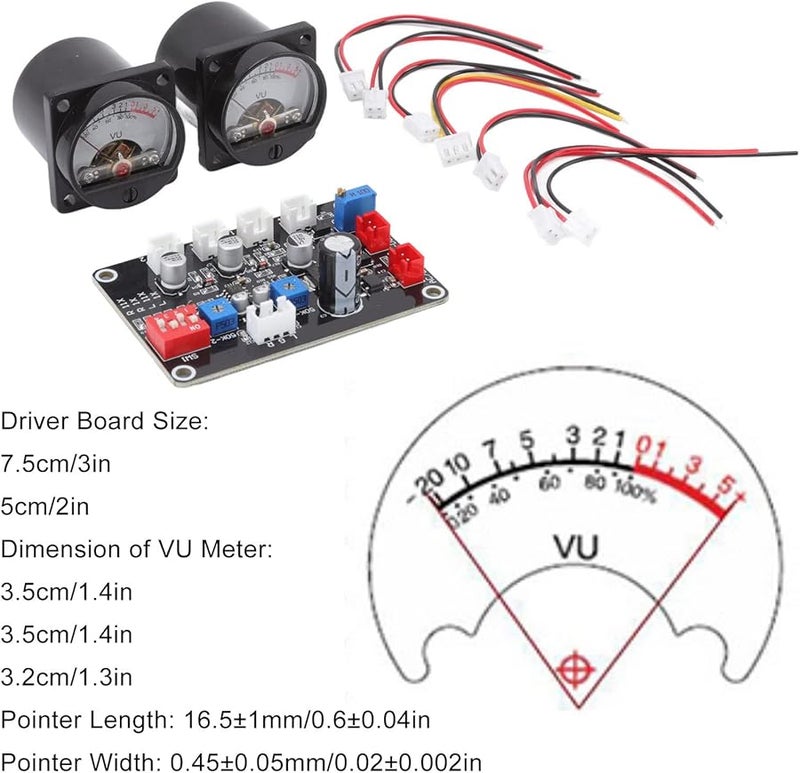 2Pcs VU Meter Panel With Driver Board 12V 18V For Recording Studio Home Car DIY - Image 4