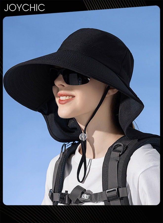 Joychic قبعة صيد قطنية للنساء لحماية الشمس في الصيف وقابلة للتنفس، قبعة خارجية قابلة للطي بحافة عريضة كبيرة - Image 2