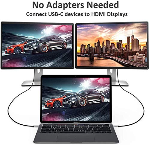 QCEs USB C to HDMI Adapter Cable 6Ft, Thunderbolt 3 to HDMI Cable for Home Office, 4K Display Compatible for iPhone 16/15 Plus Pro Max, MacBook Pro/Air, Galaxy S25/24, Surface Book 2 - Image 3