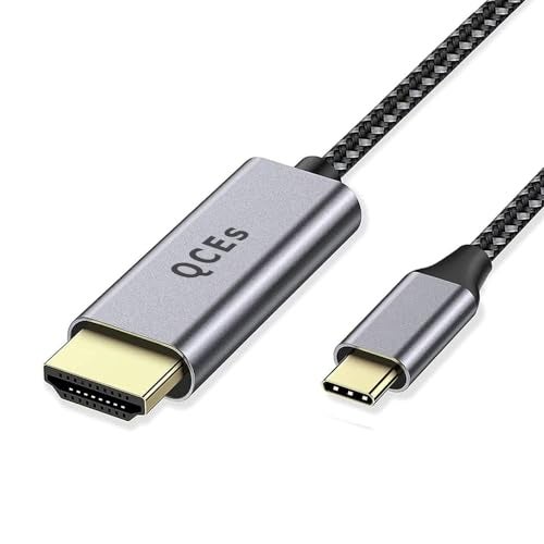 QCEs USB C to HDMI Adapter Cable 6Ft, Thunderbolt 3 to HDMI Cable for Home Office, 4K Display Compatible for iPhone 16/15 Plus Pro Max, MacBook Pro/Air, Galaxy S25/24, Surface Book 2 - Image 1