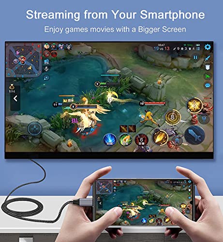 QCEs USB C to HDMI Adapter Cable 6Ft, Thunderbolt 3 to HDMI Cable for Home Office, 4K Display Compatible for iPhone 16/15 Plus Pro Max, MacBook Pro/Air, Galaxy S25/24, Surface Book 2 - Image 5