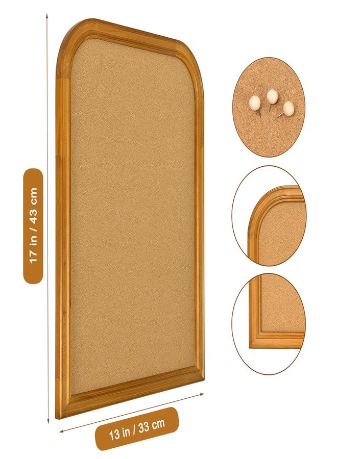 Aitakatta Cork Board for Walls, 17X13 inches Bulletin Board with Frame, Decorative Hanging Pin Board Vision Board Message Board for Office School Home Decor(2R&2S,4333,1p) - Image 2