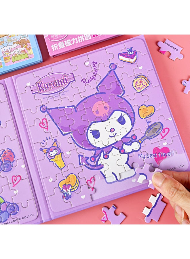 Sanrio Kolomi Magnetic Puzzle Children's Magnetic Flat Figure Merlot 3 To 6 Years Old Girls Early Education Toys-Color:Kurome Magnetic Puzzle [50+60 Pieces] - Image 2