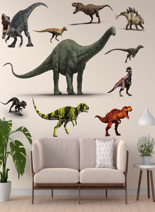 ROORUZ Dinosaur Wall Decals Large Size Vinyl Self-Adhesive Dinosaur Wall Decals Safe Waterproof for Boys Kids Adult Bedroom Living Room Nursery Classroom Bathroom Home Decoration(15.7"X31.4") - Image 2