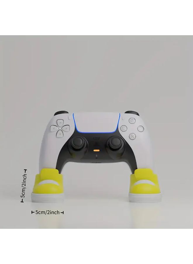 Yellow And White PS5 Controller Stand Durable Gaming Shelf Display Holder - Image 2