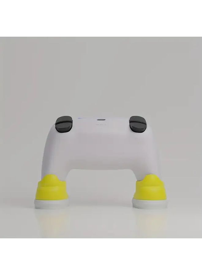 Yellow And White PS5 Controller Stand Durable Gaming Shelf Display Holder - Image 5