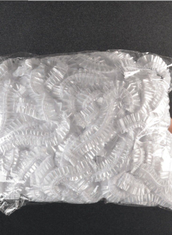 200pcs Disposable Food Covers Elastic Plastic Wrap Food Grade Fresh-keeping Lids Storage Bag Shoe Covers Shower Headgear Bowl Caps - Image 2