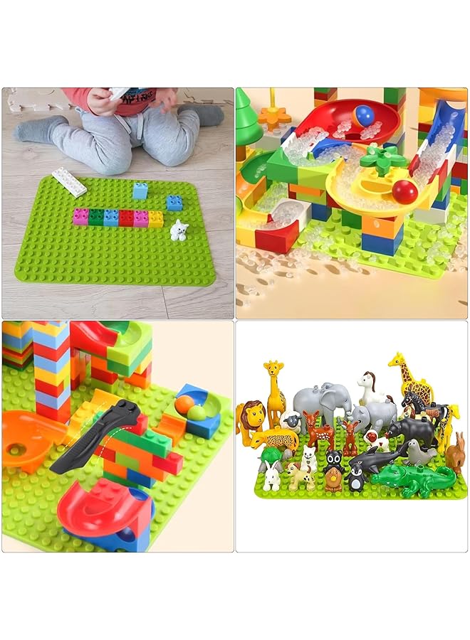 KASTWAVE Large Building Blocks Base Plates Compatible With All Major Brands 25.5 X 19 Cm Green Classic Building Plate Basic Plates For Creative Activities For Toddlers Girls And Boys Construction Toys - Image 3