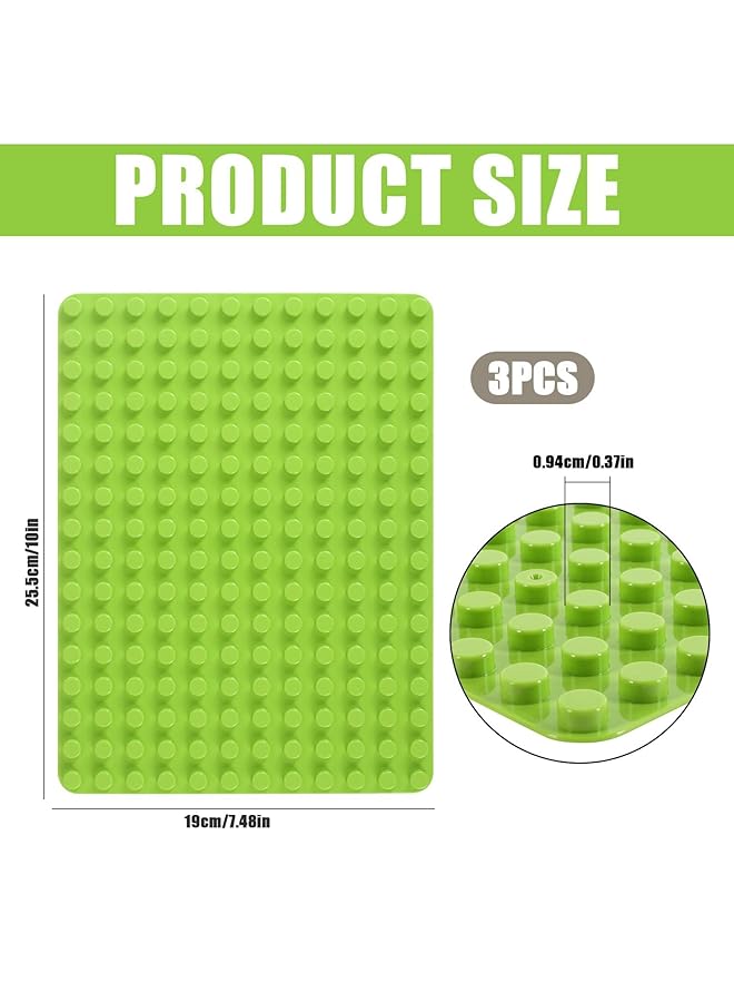 KASTWAVE Large Building Blocks Base Plates Compatible With All Major Brands 25.5 X 19 Cm Green Classic Building Plate Basic Plates For Creative Activities For Toddlers Girls And Boys Construction Toys - Image 2