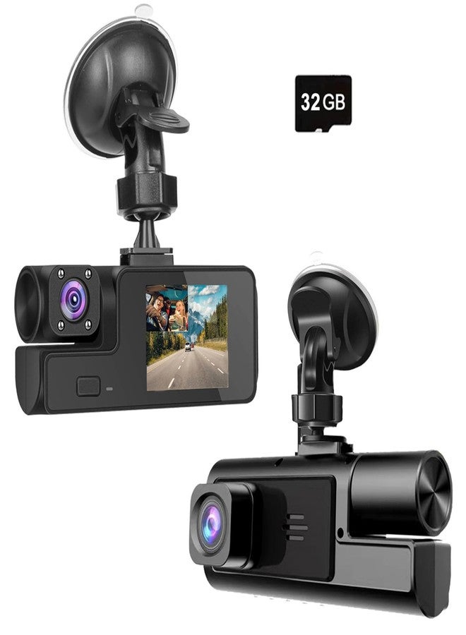 Meiqils 1080P Dual Dash Camera for Car Front and Inside Dashcam Car Security Video Recorder,170°Wide Angle Vehicle Cam,WDR,G-Sensor,2’’ IPS Screen,Loop Recording,Night Vision (Dual Dash Cam with 32G Card) - Image 1