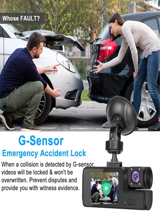 Meiqils 1080P Dual Dash Camera for Car Front and Inside Dashcam Car Security Video Recorder,170°Wide Angle Vehicle Cam,WDR,G-Sensor,2’’ IPS Screen,Loop Recording,Night Vision (Dual Dash Cam with 32G Card) - Image 5