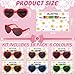 Relaxweex 18 Pcs Valentines Day Friendship Gift Set Valentine Heart Shaped Sunglasses with Cards Valentine Party Favors Supplies Heart Shaped Glasses Exchange Prizes - Image 4